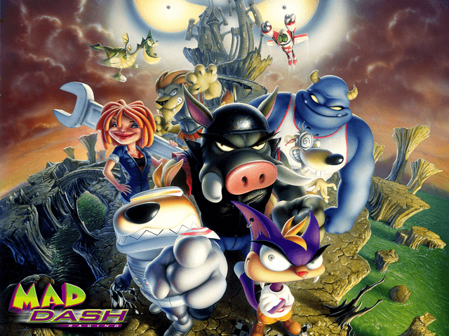 Mad Dash Racing title screen for Xbox